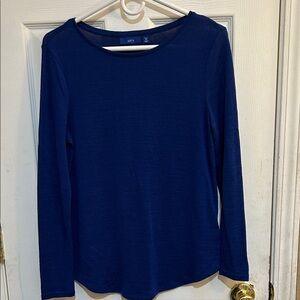 Apt. 9 Women's Deep Blue Long Sleeve Tee